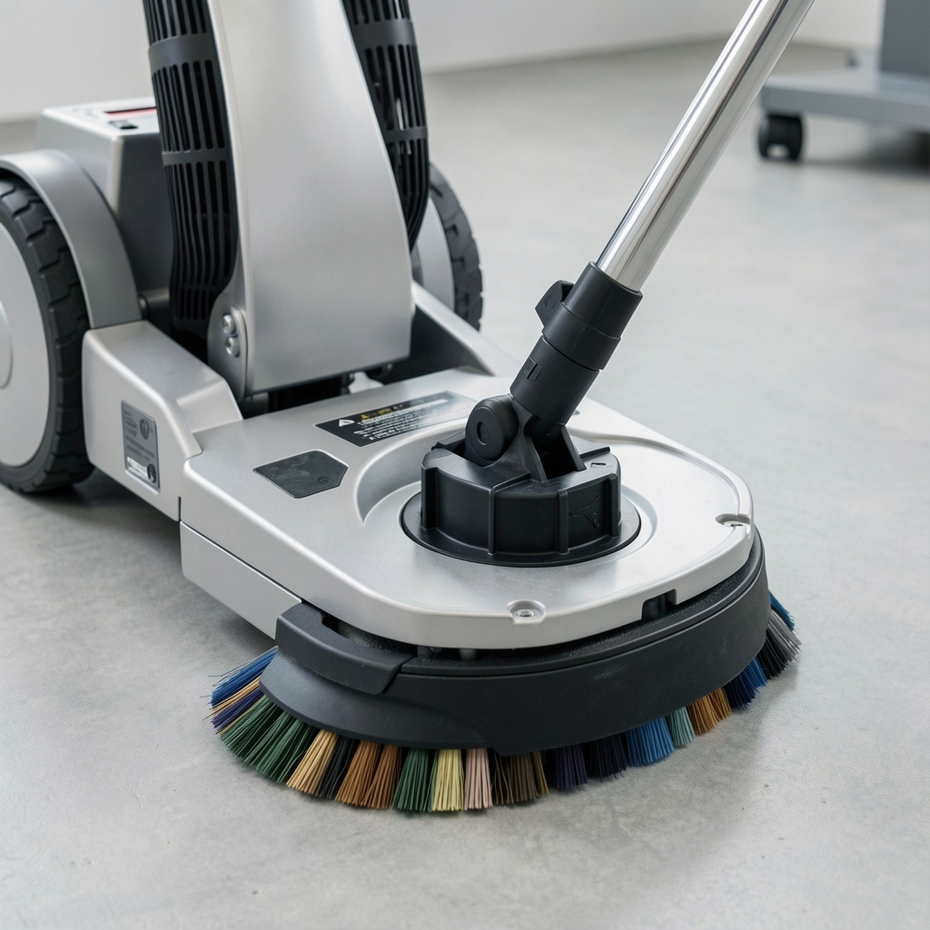 Robot süpürge HEPA filtresi ve değiştirilebilir fırça kafası, teknik aksesuar detayı
