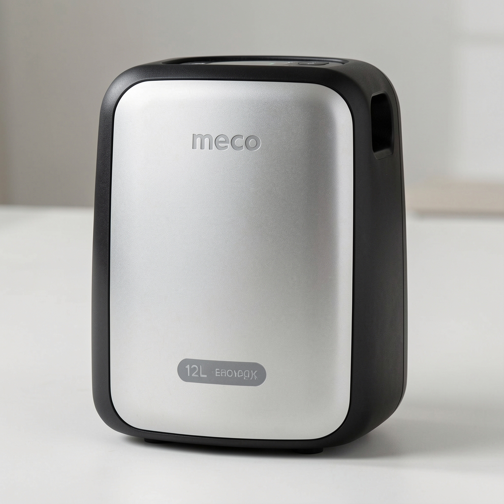 Meaco 12L Dehumidifier Low Energy kompakt gümüş siyah nem alıcı gövde